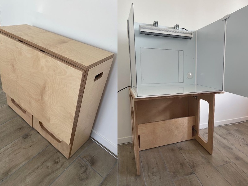 Postes convertibles Table Lab Solo Bois 